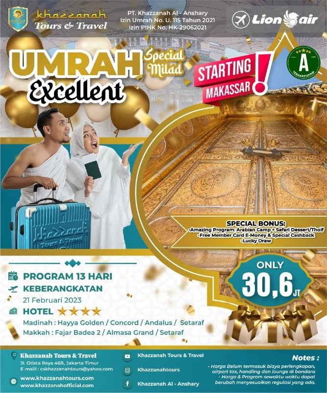 Jadwal Umroh Berdua Business Class Februari 2023